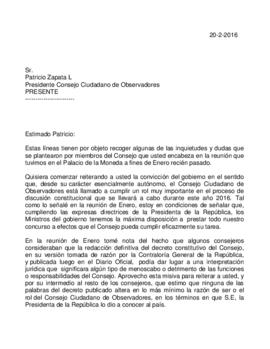 Carta del ministro Burgos