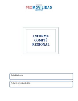 Informe Comité Regional D...